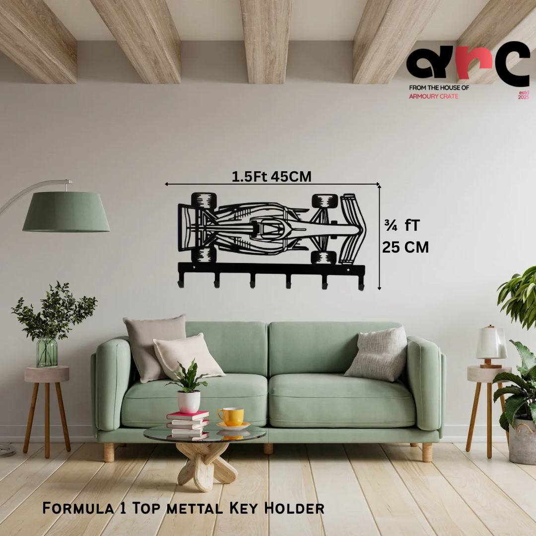 Formula F1 Metal wall hangers & key Holder