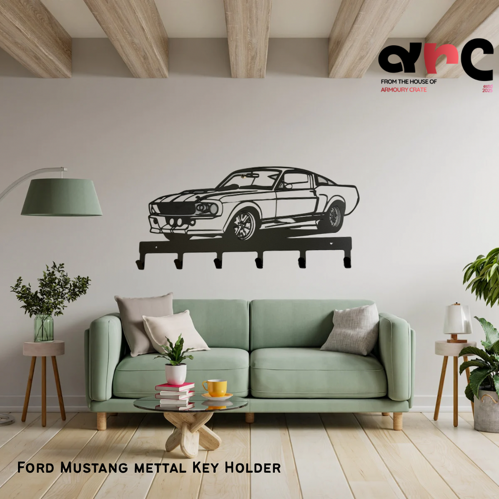 Ford Mustang Metal wall hangers & key Holder