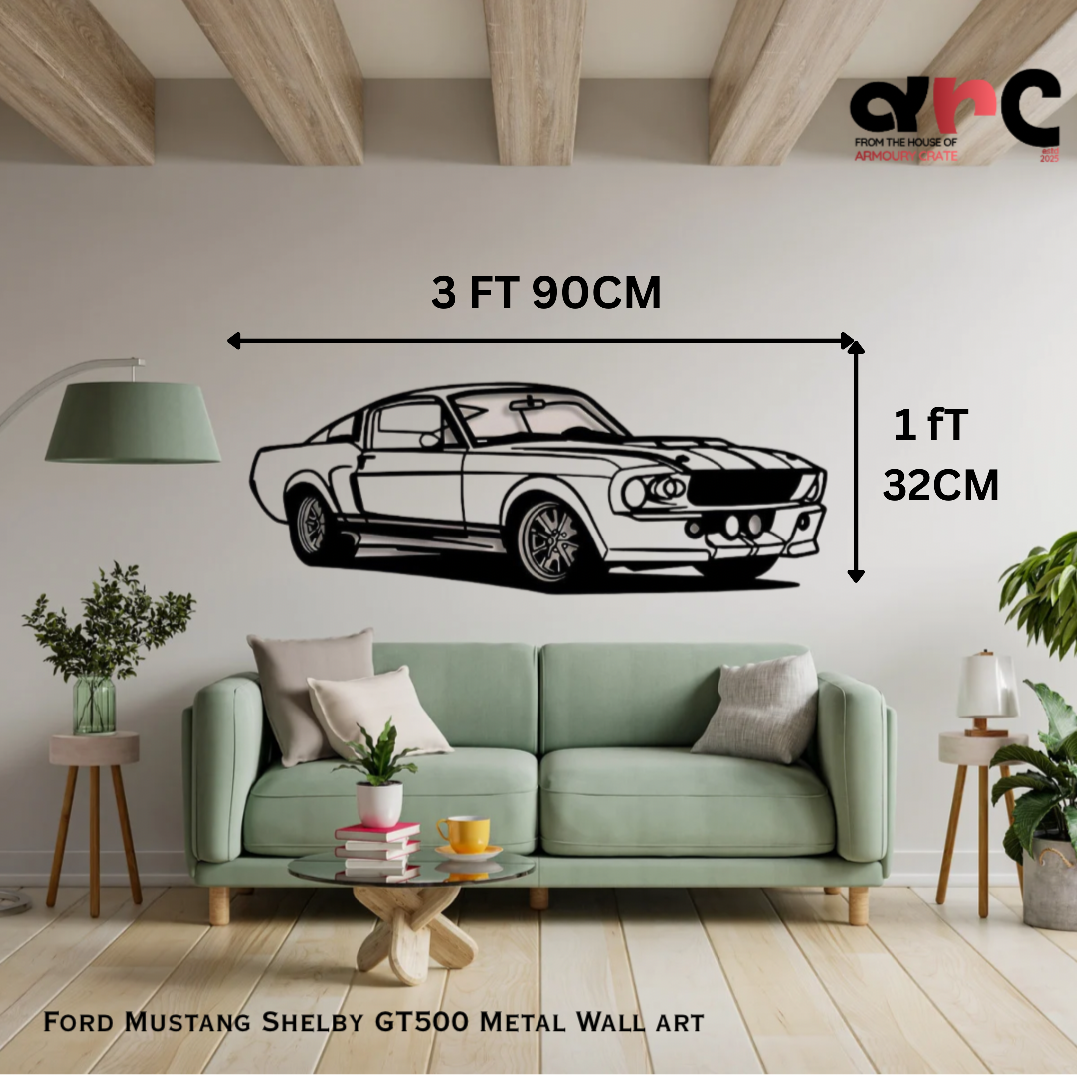 Ford Mustang Shelby GT500 Metal Wall Art