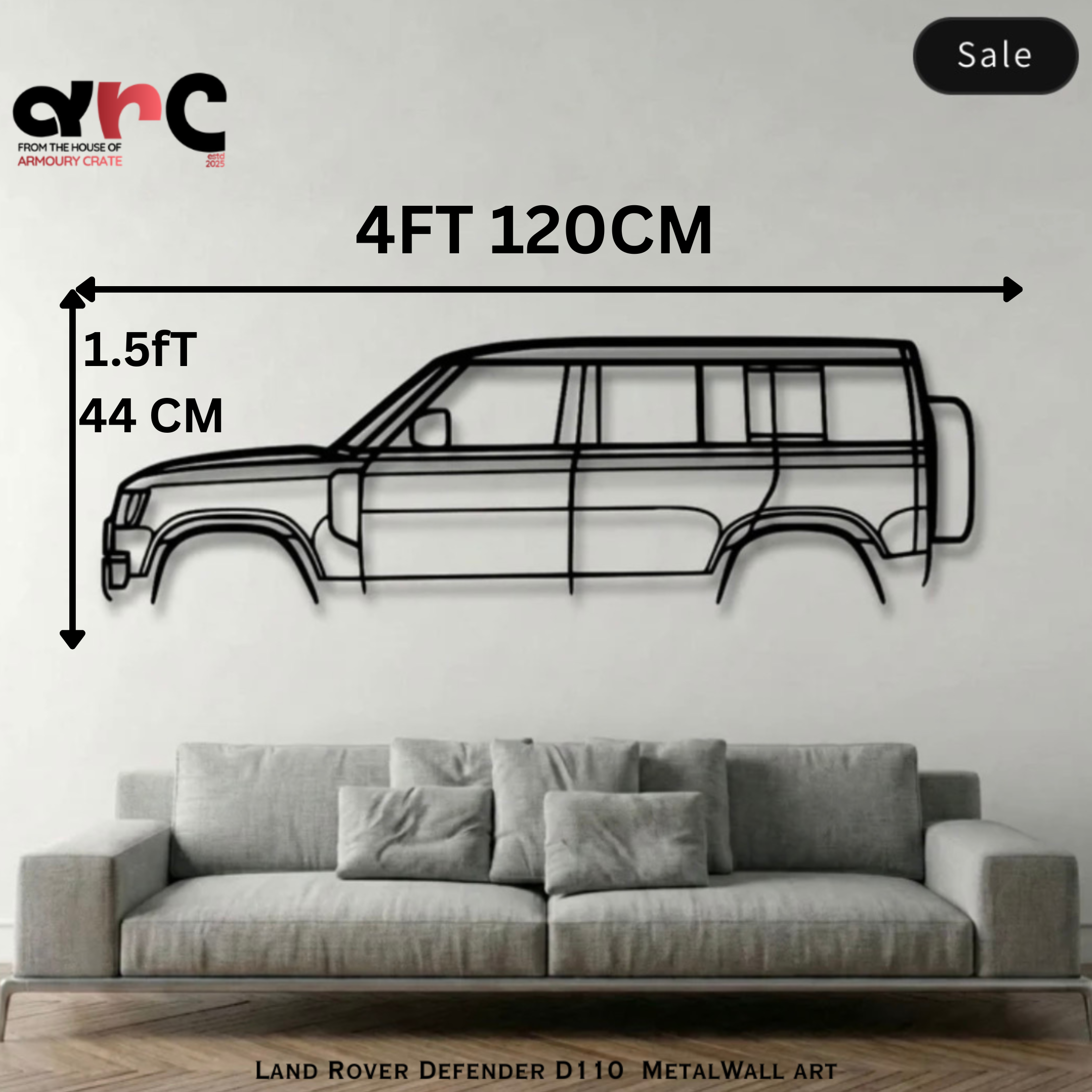Land Rover Defender D110 Metal Wall Art