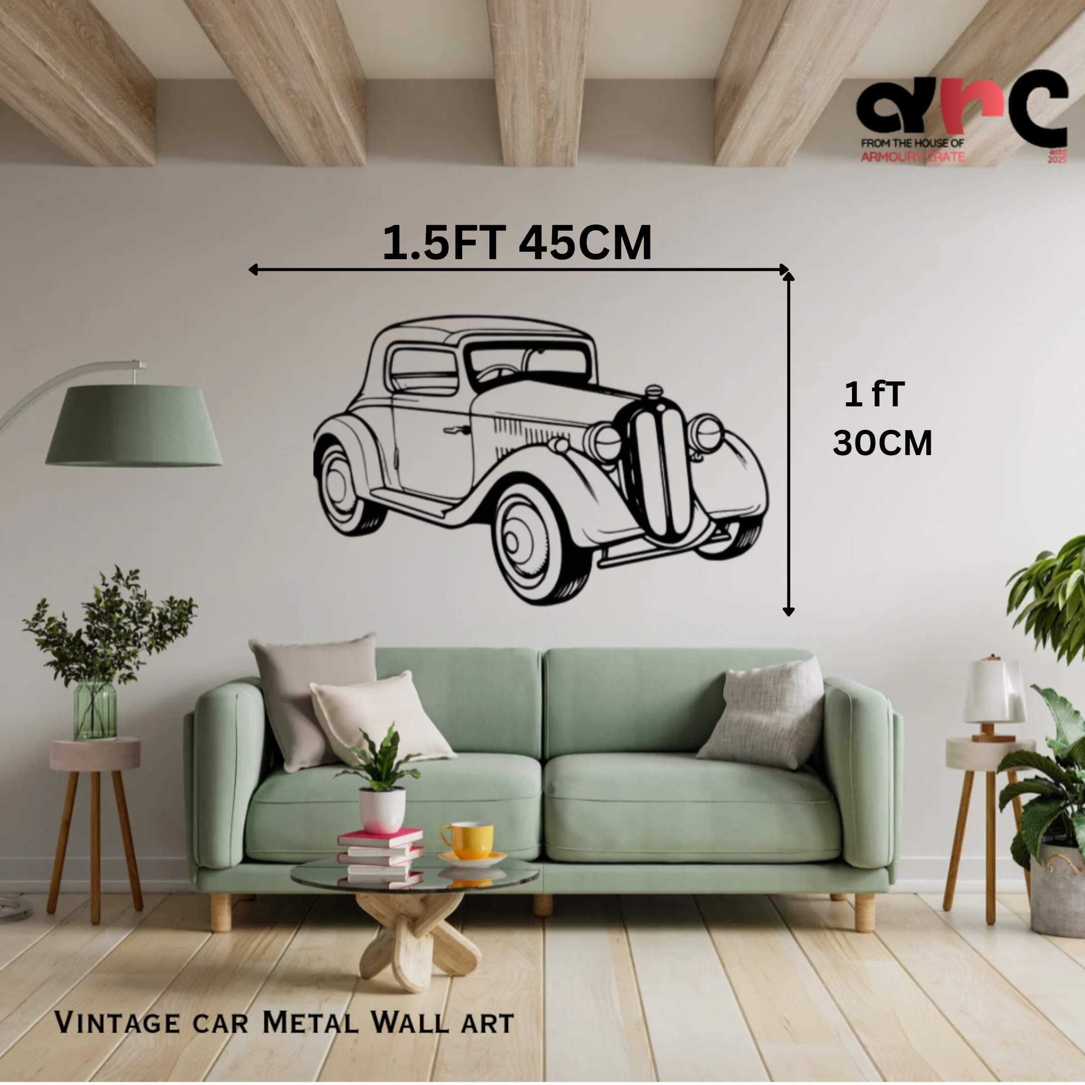 Vintage Car Metal Wall Art