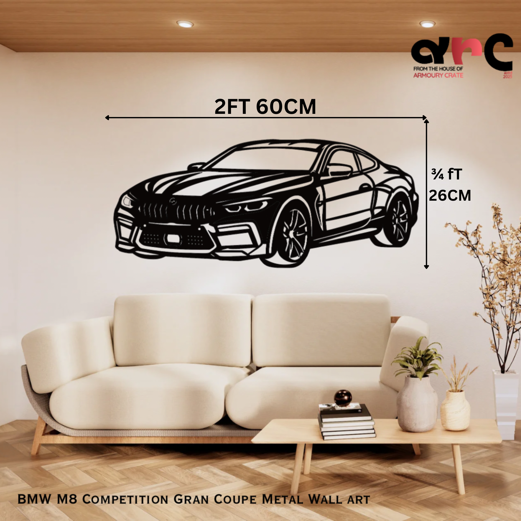 BMW M8 Competition Coupe Metal Wall Art