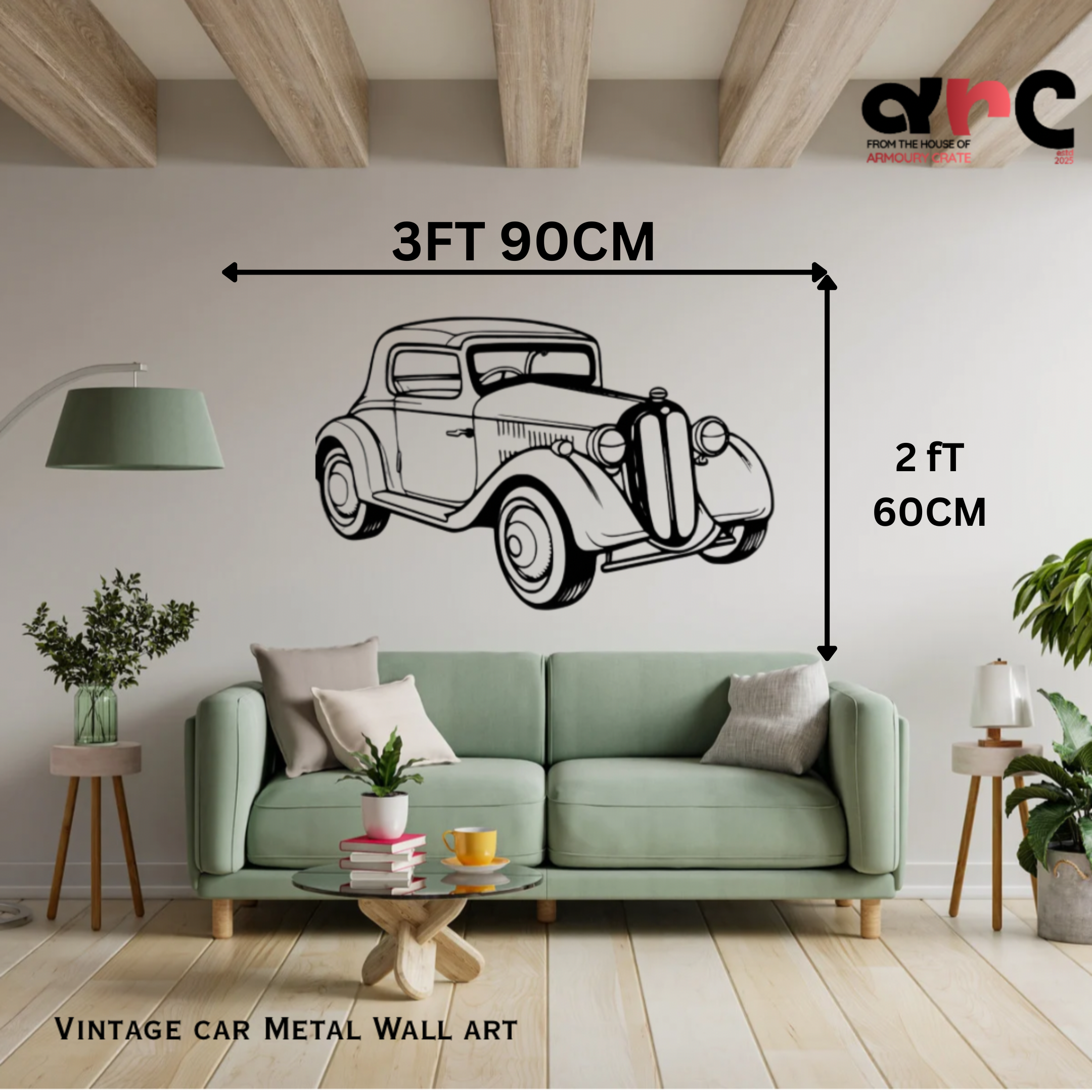 Vintage Car Metal Wall Art