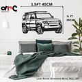 Land Rover Defender Metal Wall Art (Front-Quarter View)
