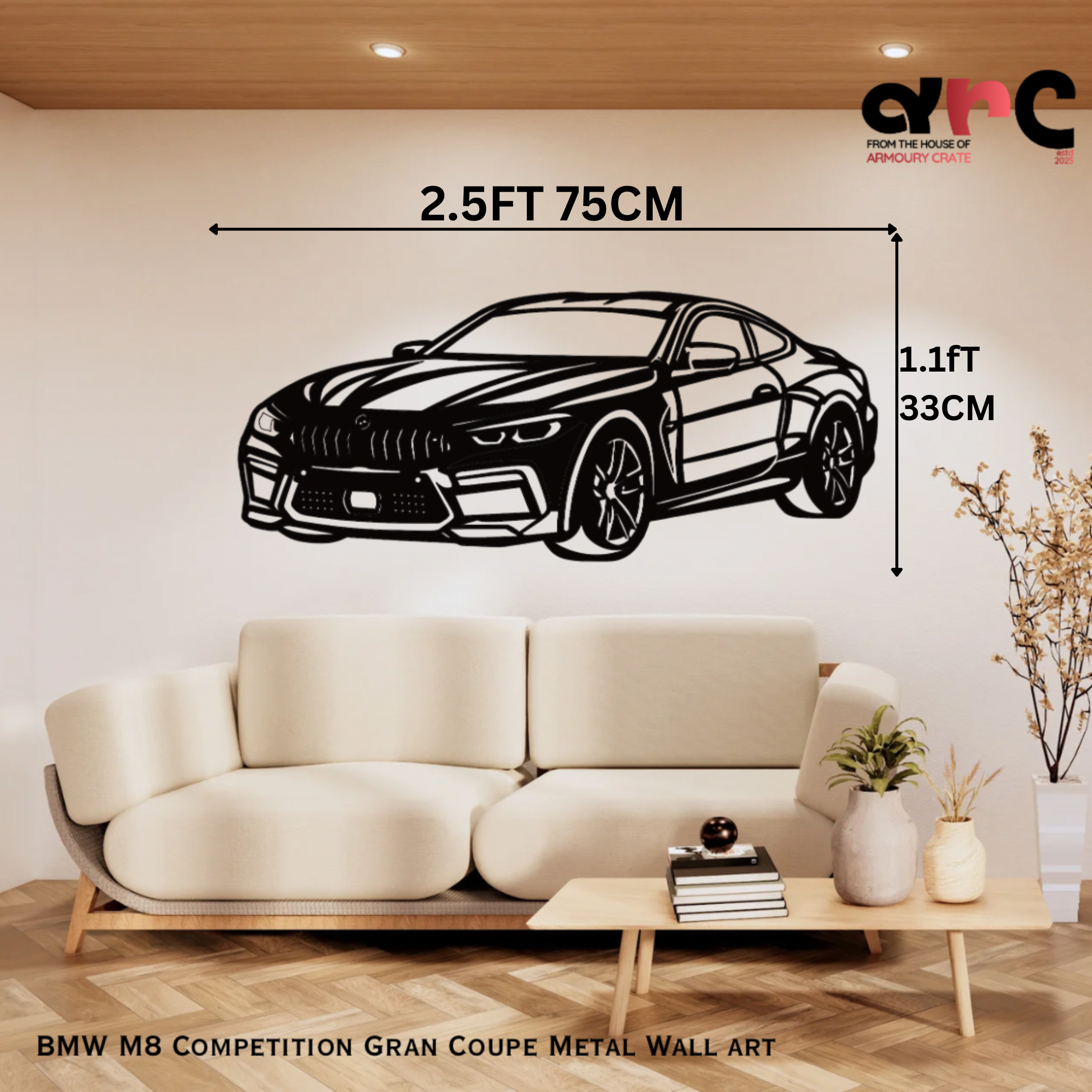 BMW M8 Competition Coupe Metal Wall Art