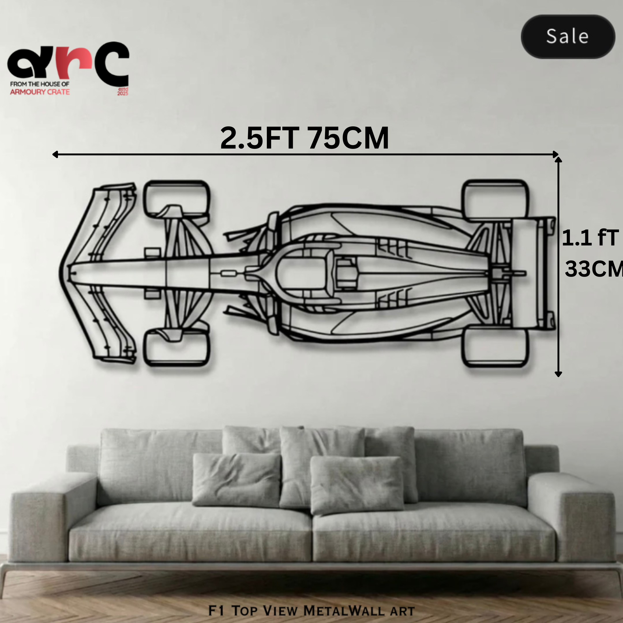 Formula One car Metal Wall Art