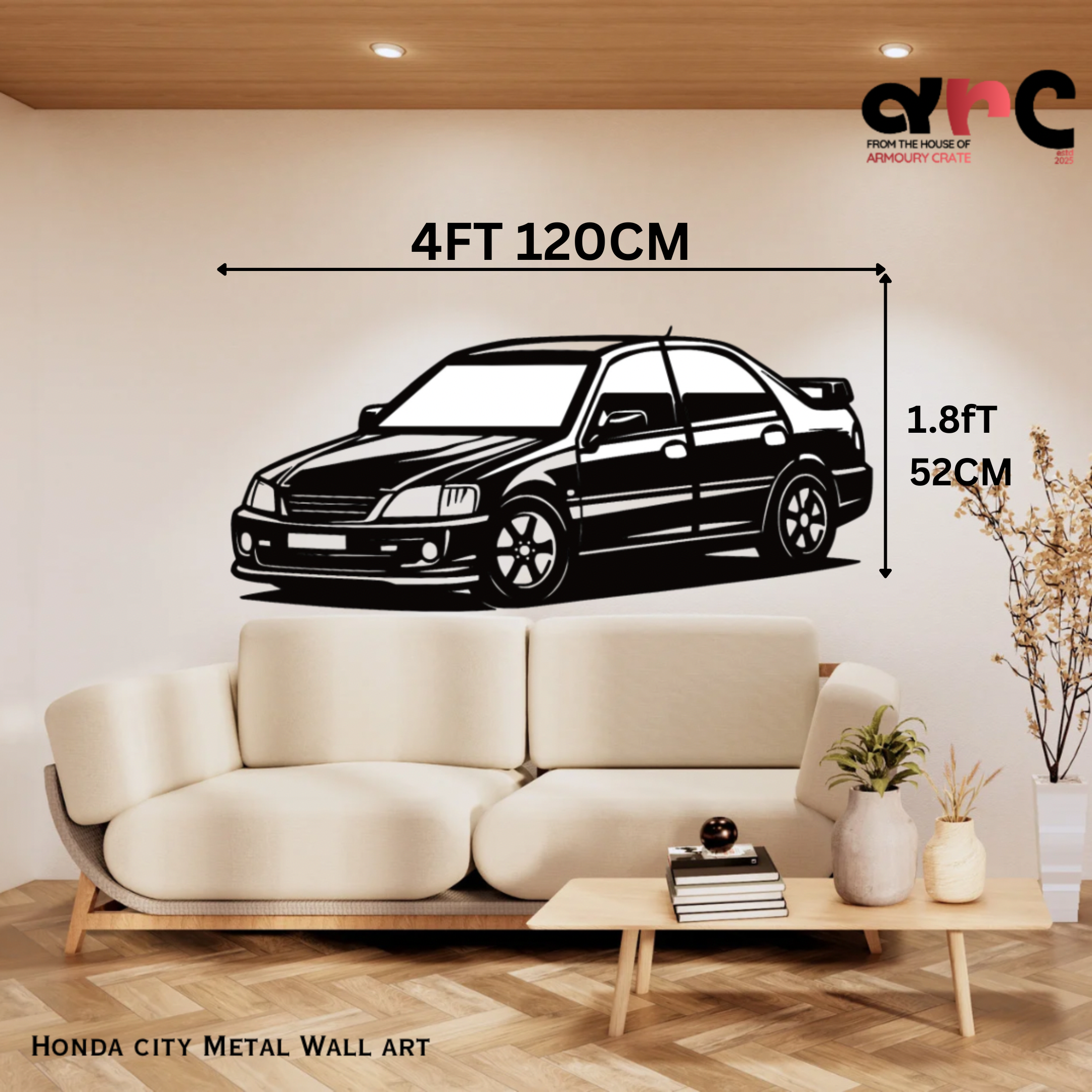 Honda City Metal Wall Art