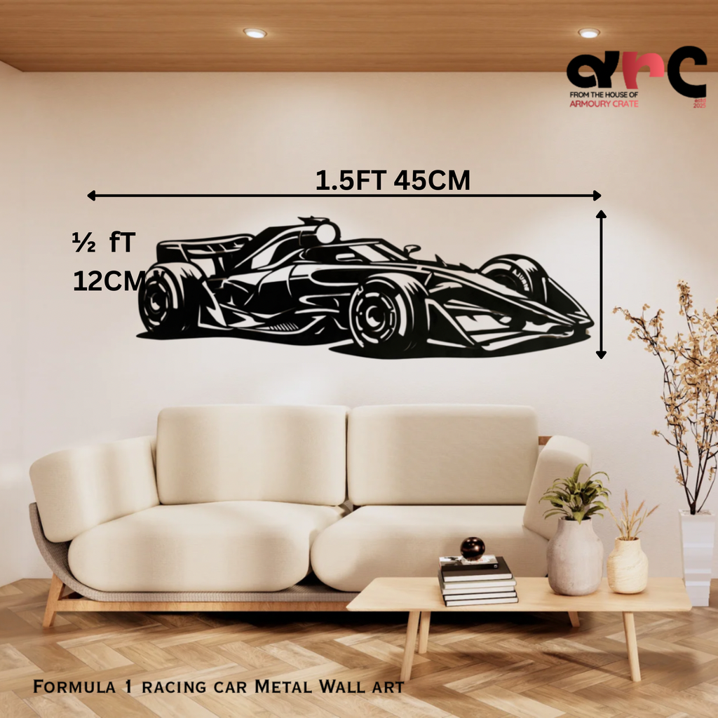 Formula 1 Racing Car Metal Wall Art