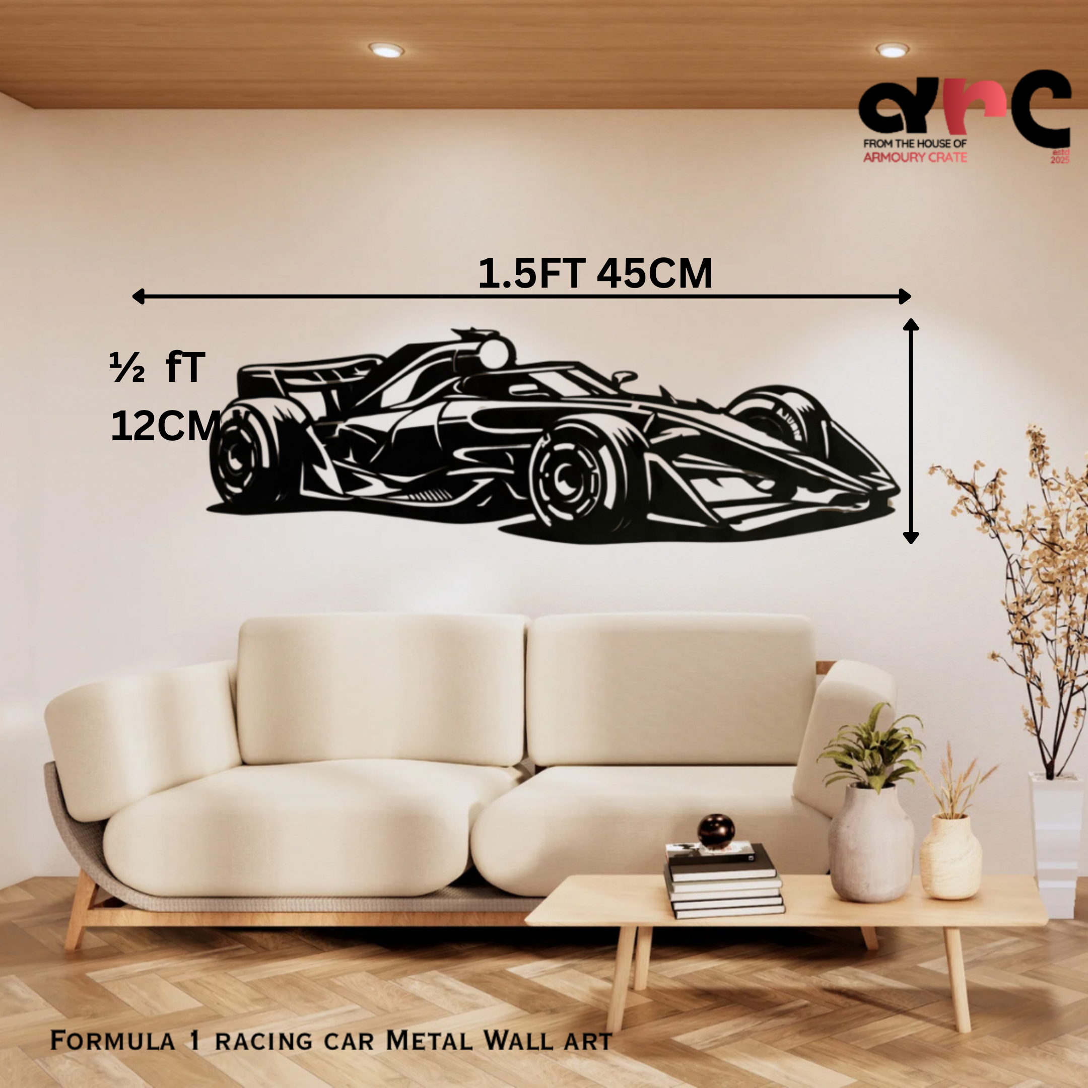 Formula 1 Racing Car Metal Wall Art