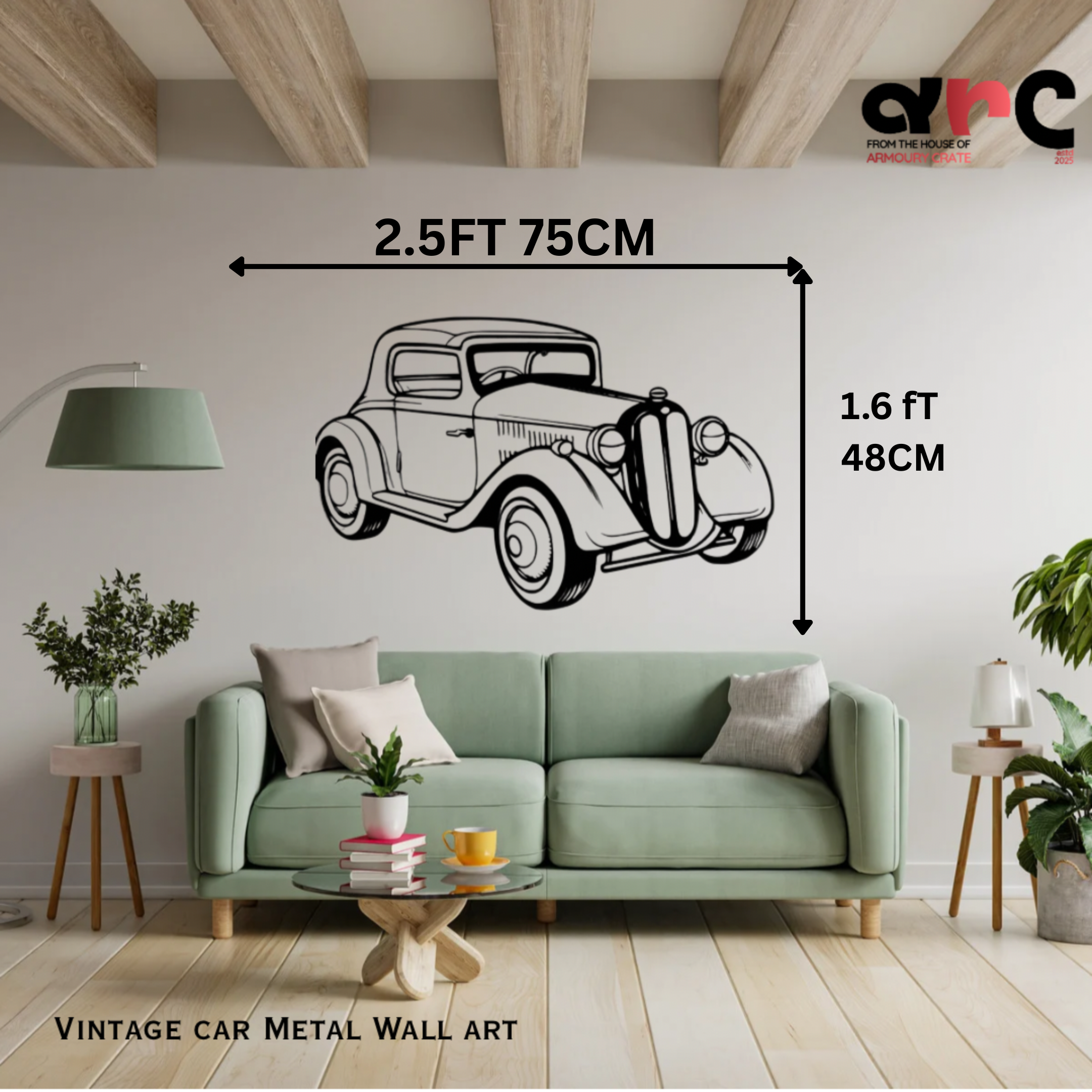 Vintage Car Metal Wall Art