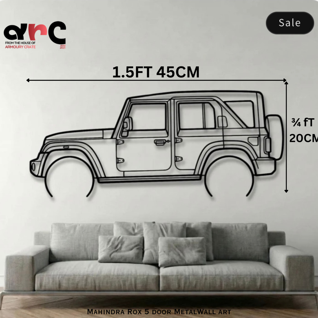 Mahindra Thar ROXX 5 Door Metal Wall Art