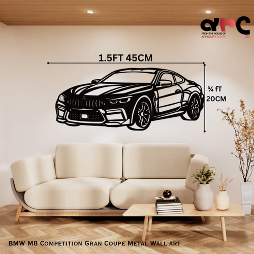 BMW M8 Competition Coupe Metal Wall Art
