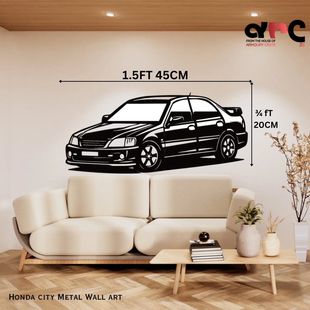 Honda City Metal Wall Art