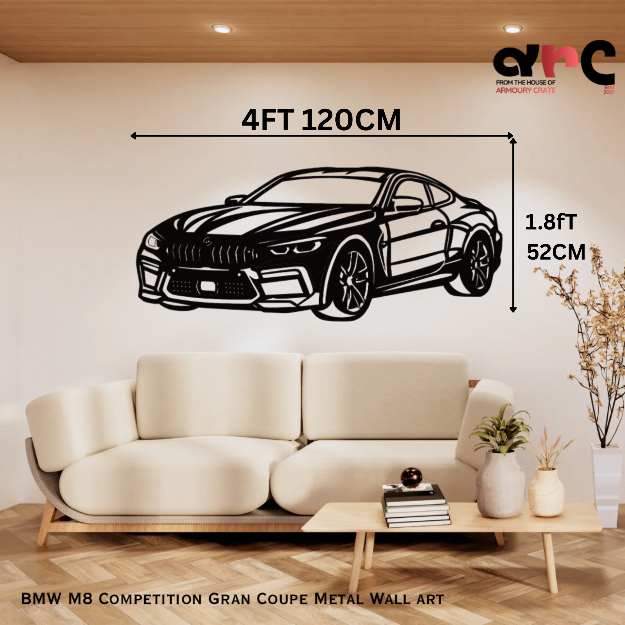 BMW M8 Competition Coupe Metal Wall Art