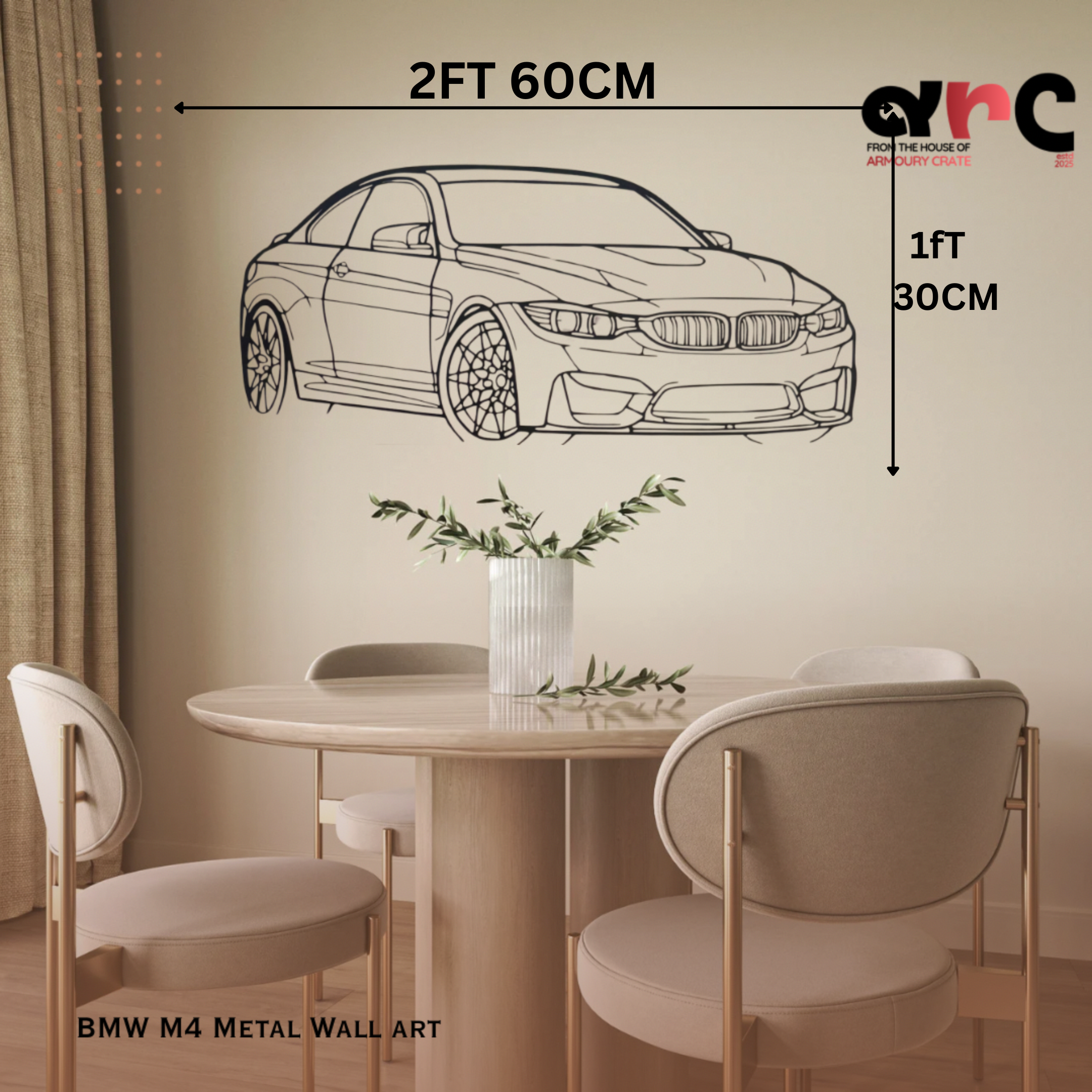 BMW M4 Metal Wall Art