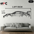 Porsche Layout Side View Metal Wall Art