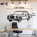 Mercedes-Benz W114 Metal Wall Art
