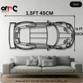 Porsche 911 GT3 RS Top View Metal Wall Art