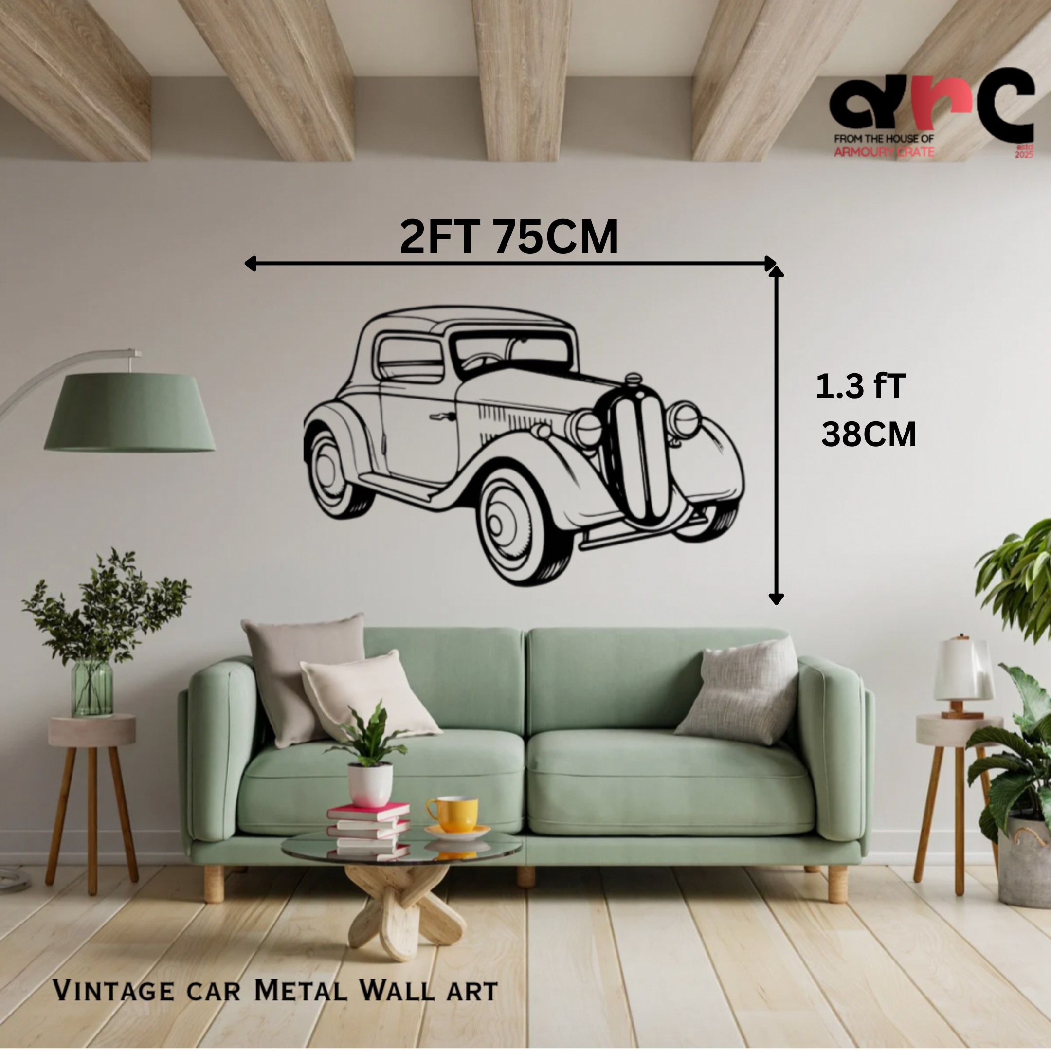 Vintage Car Metal Wall Art