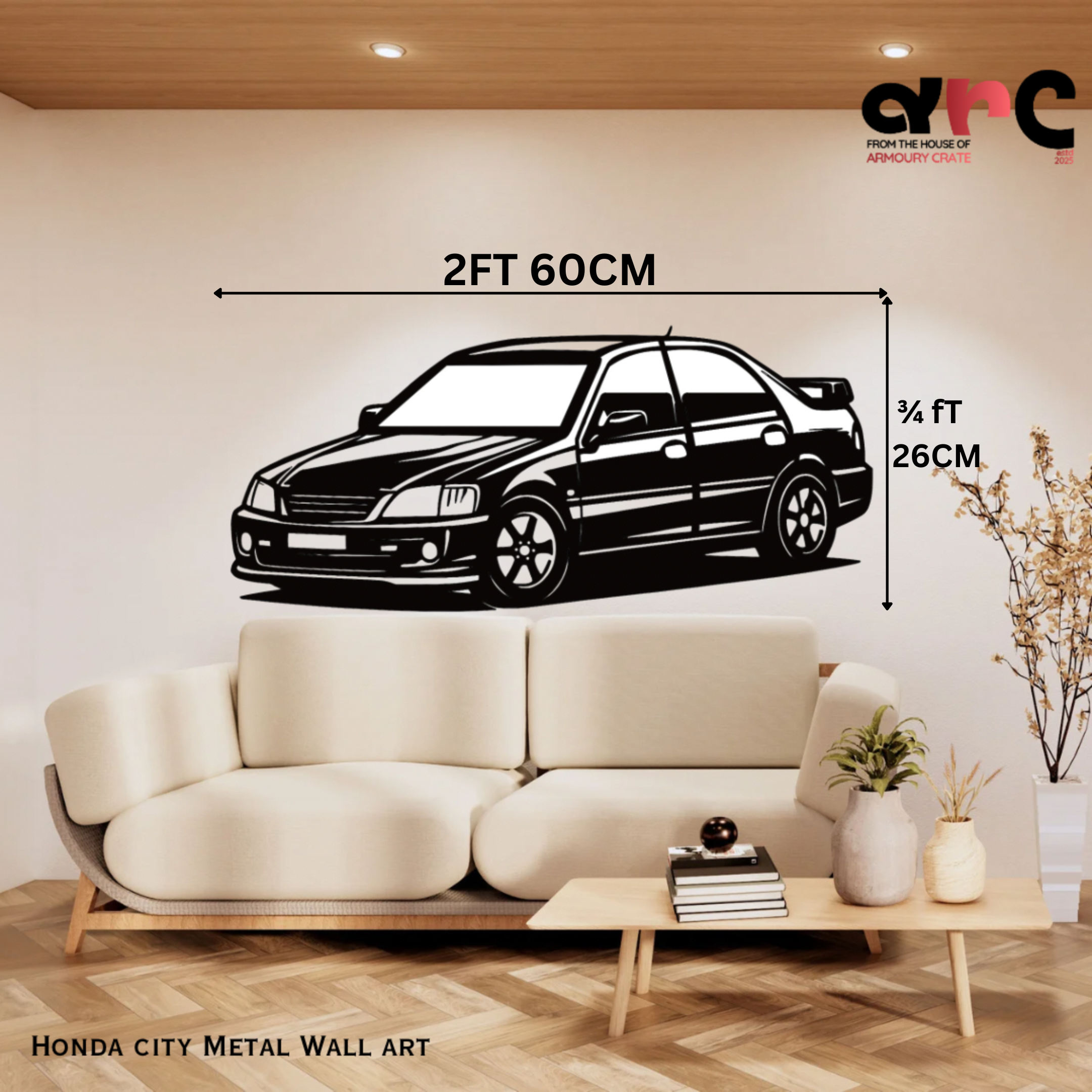 Honda City Metal Wall Art