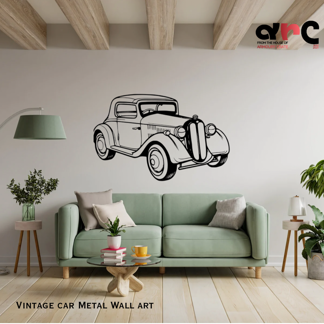 Vintage Car Metal Wall Art
