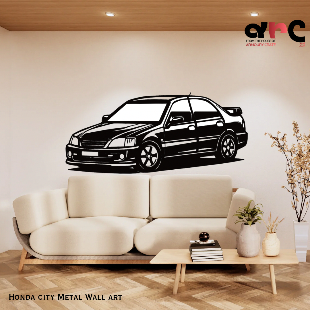 Honda City Metal Wall Art