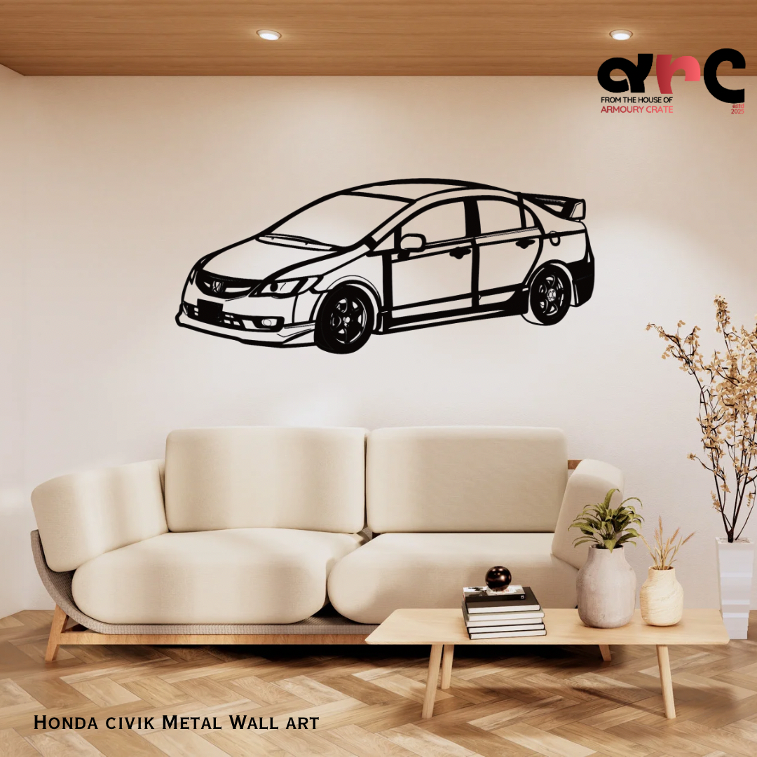 Honda Civic Metal Wall Art