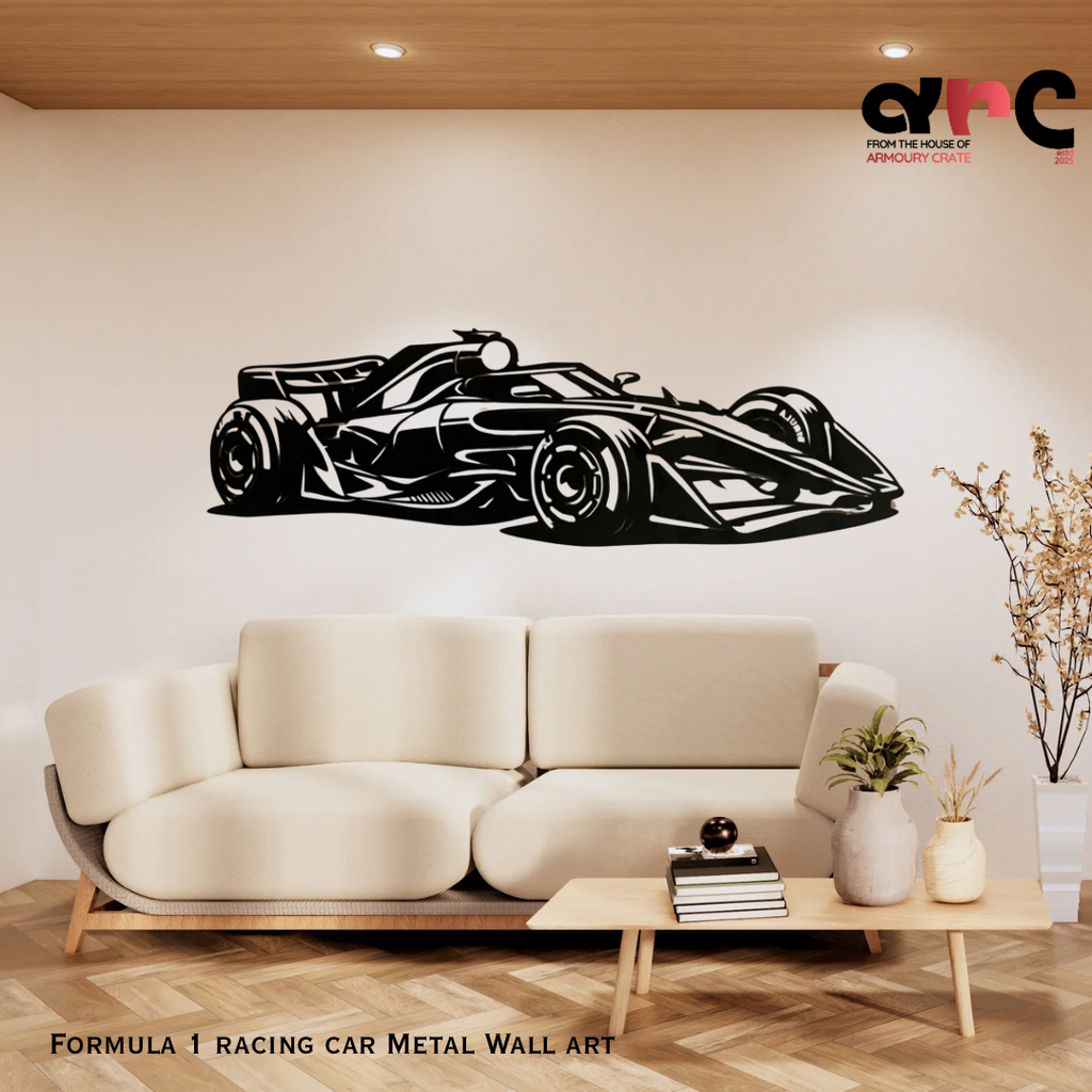 Formula 1 Racing Car Metal Wall Art