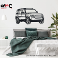 Land Rover Defender Metal Wall Art (Front-Quarter View)