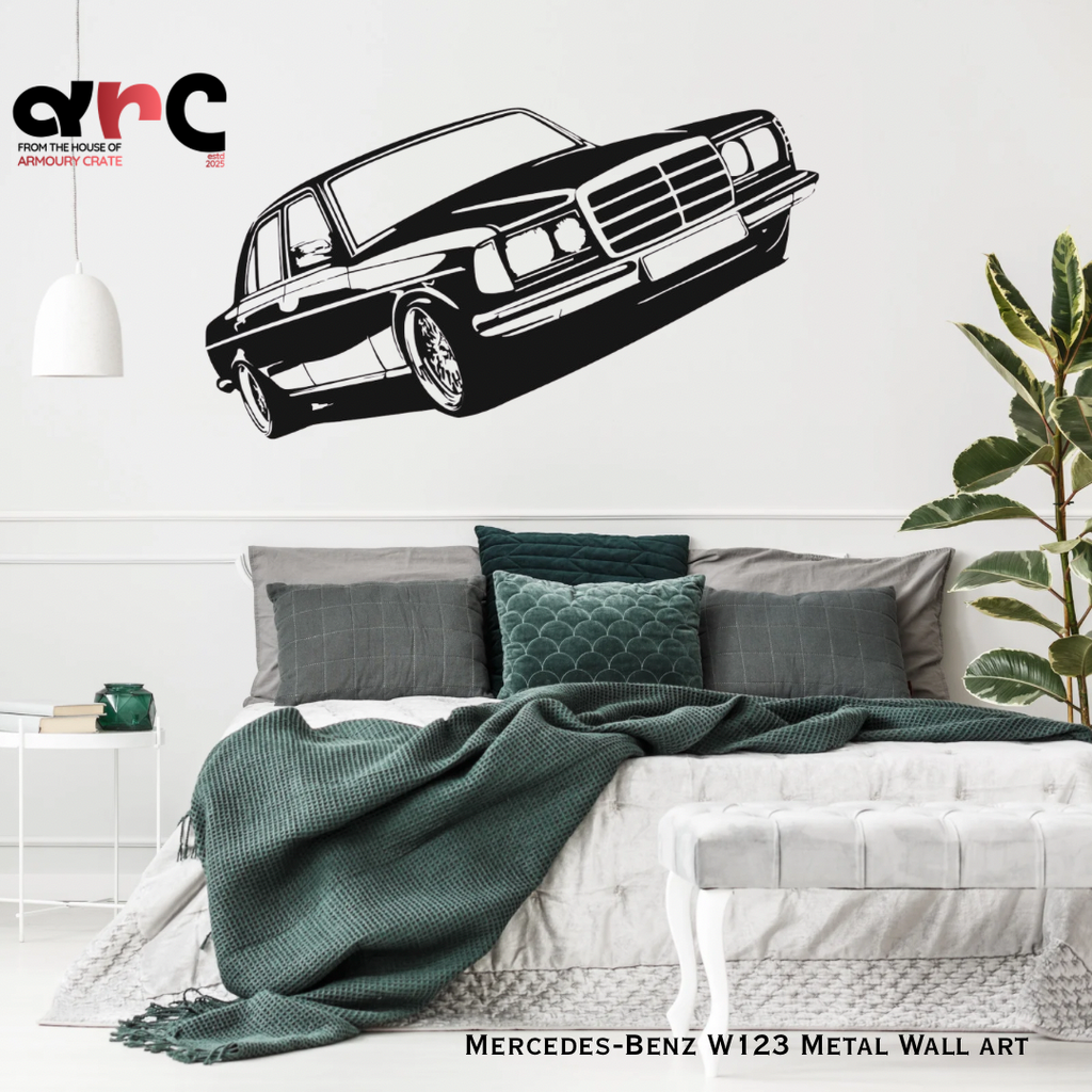Mercedes-Benz W123 Metal Wall Art