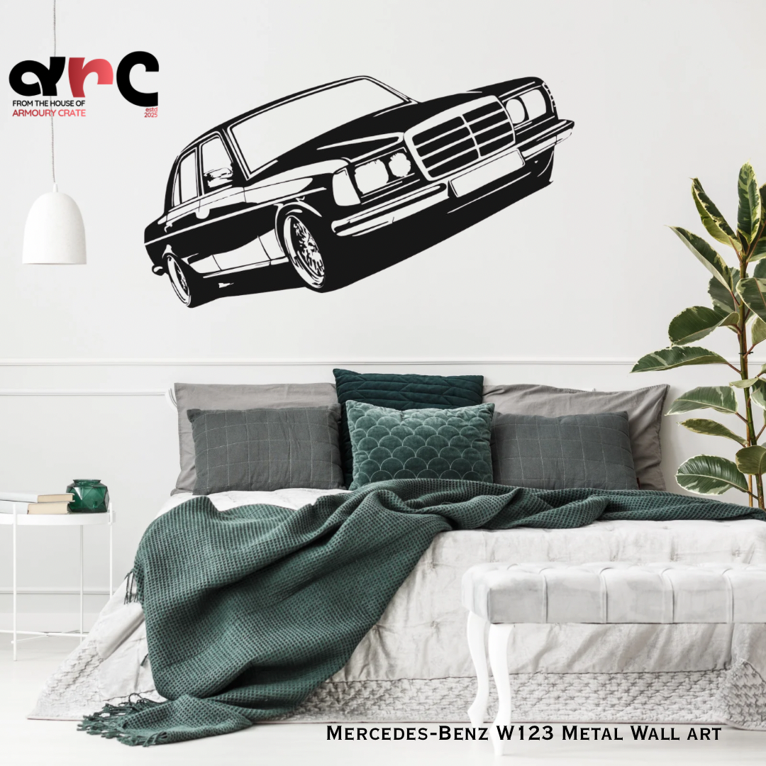 Mercedes-Benz W123 Metal Wall Art