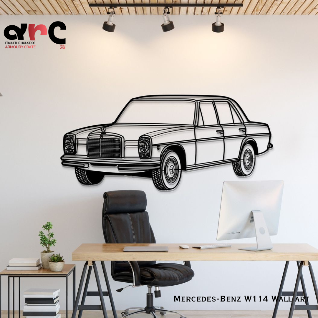 Mercedes-Benz W114 Metal Wall Art