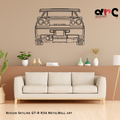 Nissan Skyline GT-R R34 Rear View Metal Wall Art