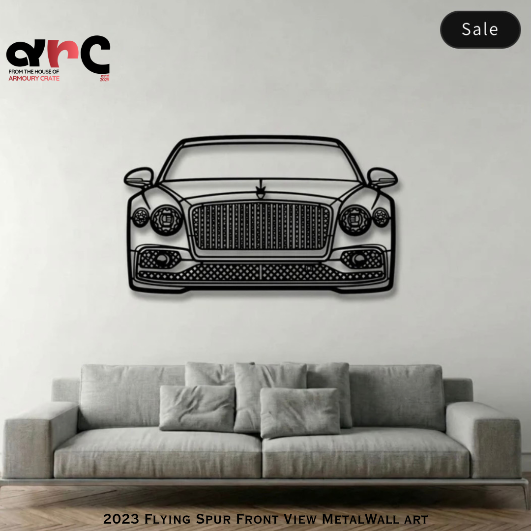 Bentley Flying Spur Front View Metal Wall Art