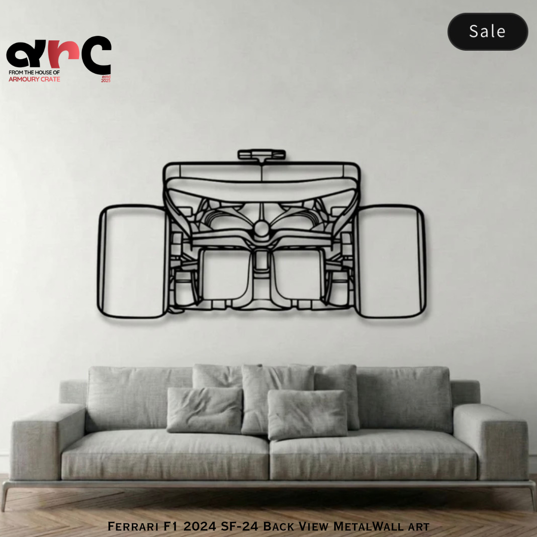 Ferrari F1 2024 SF-24 Back View Metal Wall Art