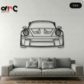 Porsche 911 GT3 RS Front View Metal Wall Art