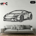 Lamborghini Front View Metal Wall Art