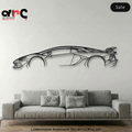 Lamborghini  Layout Side View Metal Wall Art
