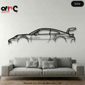 Porsche Layout Side View Metal Wall Art
