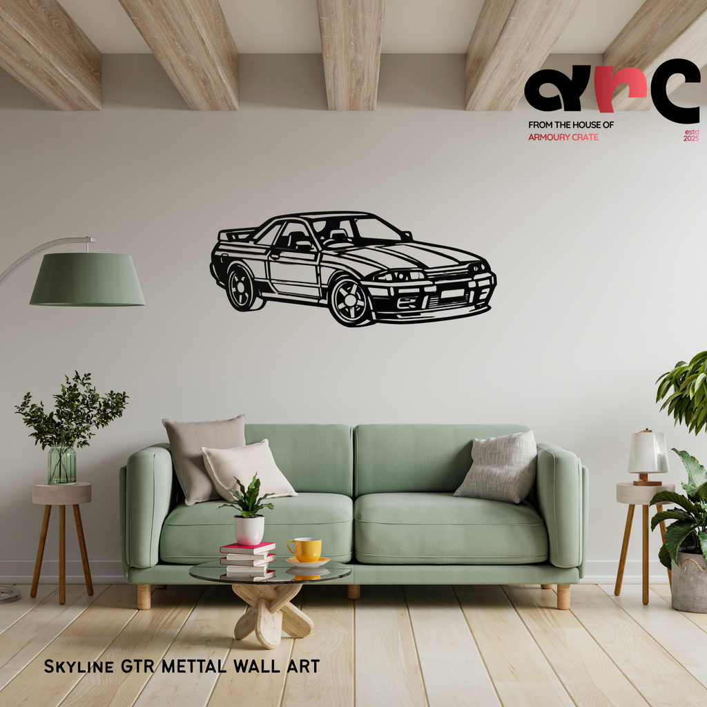 Nissan Skyline GT-R – Front view Metal Wall Art